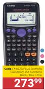 Casio FX-82ZA Plus Scientific Calculator 254 Functions Black/Blue/Pink