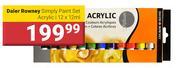 Daler Rowney Simply Paint Set Acrylic 12 x 12ml