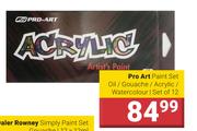 Pro Art Paint Set Oil/Gouache/Acrylic/Watercolour Set Of 12