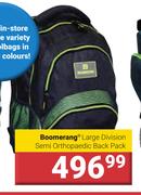 Boomerang Large Division Semi Orthopaedic Backpack