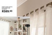 Inspire Curtain Chartina Trench Button Tabs 140 x 280cm