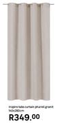 Inspire Tabs Curtain Pharell Granit 140 x 280cm