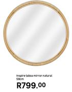 Inspire Taboa Mirror (Natural) 58cm