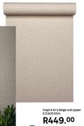 Inspire Kira Beige Wall Paper 0.53 x 10.05m