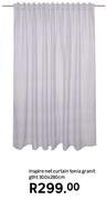 Inspire Net Curtain Tonia Granit GTHT 300 x 280cm