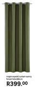 Inspire Eyelet Curtain Sunny Forest 140 x 280cm
