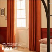 Inspire Blackout Curtain Annalise Soda GTHT 200 x 280cm