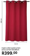 Inspire Cotton Eyelet Curtain Sunny Carmen 140 x 280cm