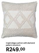 Inspire Bego Cushion With Diamond Pattern 45 x 45cm