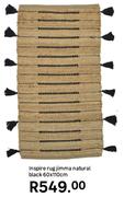 Inspire Rug Jimma (Natural Black) 60 x 110cm