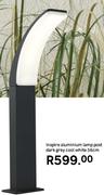 Inspire Aluminium Lamp Post Dark Grey Cool White 56cm