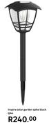 Inspire Solar garden Spike Black IP44