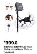 L|Tehouse Solar 100LED Pearl String Lights Warm White-2da11bd2