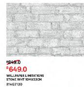 Wallpaper Limitations Stone Wht 81462130-10m X 53cm