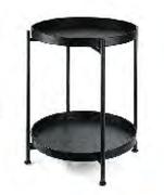 2 Tier Metal Round Tray Side Coffee Sofa End Black Table df2f258a