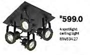 4 Spotlight Ceiling Light 81483427