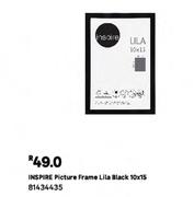Inspire Picture Frame Lila Black 81434435-10 x 15