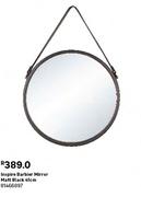 Inspire Barbier Mirror Matt Black 81466897-41cm