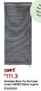 Venetian Blind PVC Portland Granit 40 x 155 25mm Inspire 81460061