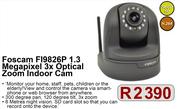 Foscam FI9826P 1.3 Megapixel 3x Optical Zoom Indoor Cam