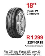 Pirelli P1 Cinturato Tyre - 225/40R18