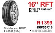 Pirelli P1 Cinturato Runflat Tyre - 195/55R16 RF