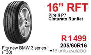 Pirelli P7 Cinturato Runflat Tyre - 205/60R16 RF