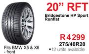 Bridgestone HP Sport Runflat Tyre - 275/40R20 RFT