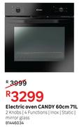 Electric Oven Candy 60cm 71Ltr