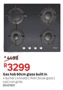 Gas Hob 60cm Glass Built In