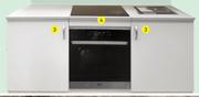 Sprint White Kitchen Base Cabinet 1 Door L60cm x H87cm x D60cm-Each