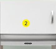 Sprint White Kitchen Wall Cabinet Hood 1 Door L60cm x H35cm x D35cm