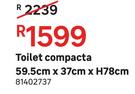 Toilet Compacta 59.5cm x 37cm x H78cm