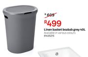 Boabab Grey Linen Basket 40L