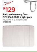 Sensea Cocoon Light Grey Memory Foam Bath Mat