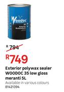 Woodoc 5L Meranti 35 Low Gloss Exterior Polywax Sealer
