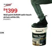 Duram 20L Satin Touch Atrium White Wall Paint