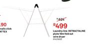 Retractaline Laundry Line Pluto 18m Fold Out Wire Dryer