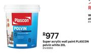 Plascon 20L Polvin White Super Acrylic Wall Paint