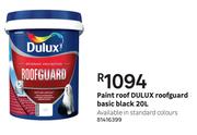 Dulux 20L Basic Black Roofguard Paint Roof