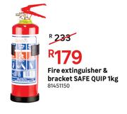 Safe Quip 1kg Fire Extinguisher & Bracket