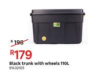 Black Trunk With Wheels 110L