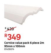 Cornice Value Pack 6 Piece 2m 95mm x 100mm