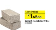 Cement stock brick 7MPa