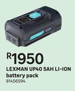 Lexman UP40 5Ah Li-Ion Battery Pack