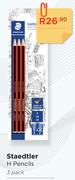 Staedtler H Pencils-3 Per Pack