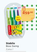 Stabilo Boss Swing-3 + 1(Free) Per Pack
