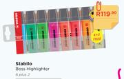Stabilo Boss Highlighter Pastel-6 +2(Free) Per Pack