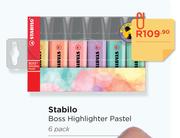 Stabilo Boss Highlighter Pastel-6's Pack