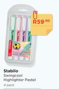 Stabilo Swingcool Highlighter Pastel-4's Pack